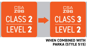 Csa Z96 Class 2 To Class 3 When Combined Hi Vis Bib Pant Copy Logo